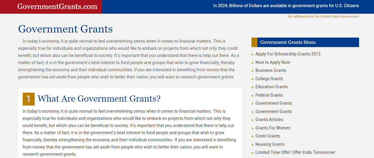 Government Grants