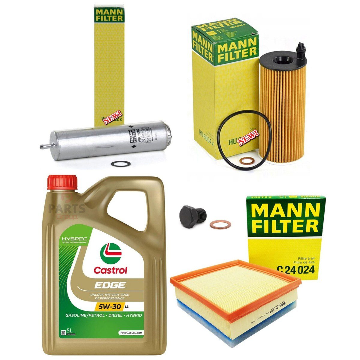Mann Filter HU 816 X Kit with Castrol Edge 5W-30