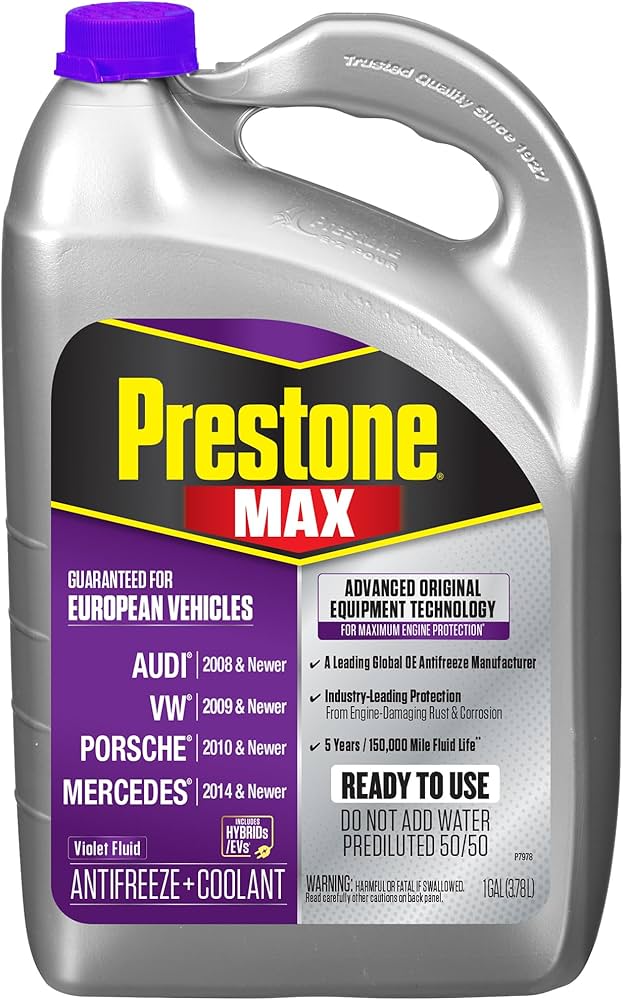 Prestone MAX American Vehicles Purple 50/50 Antifreeze + Coolant