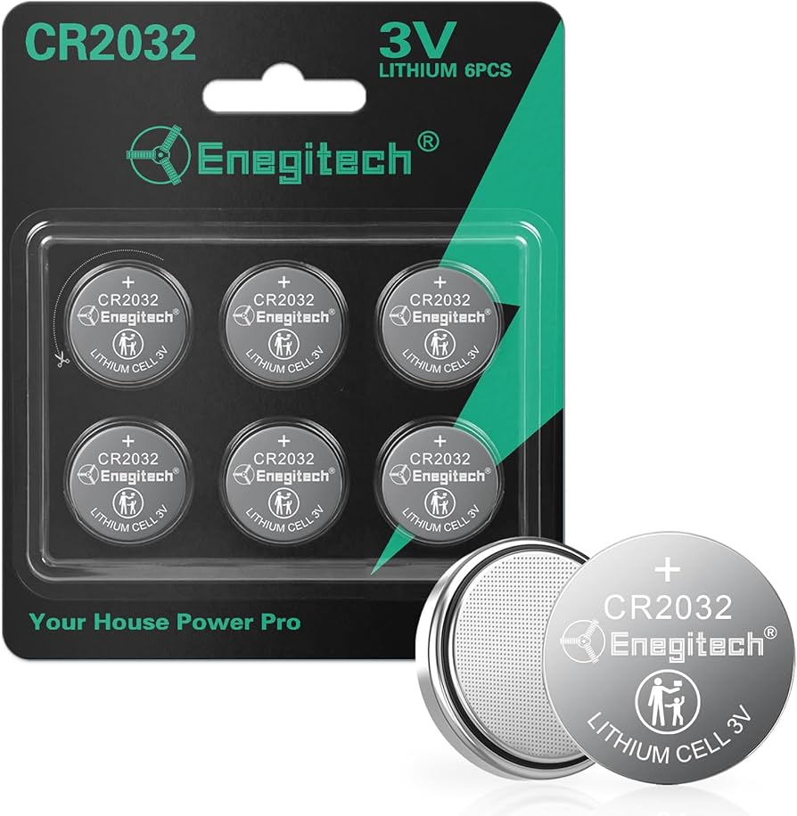 Enegitech CR2032 5-Pack with Pry Tools and Case