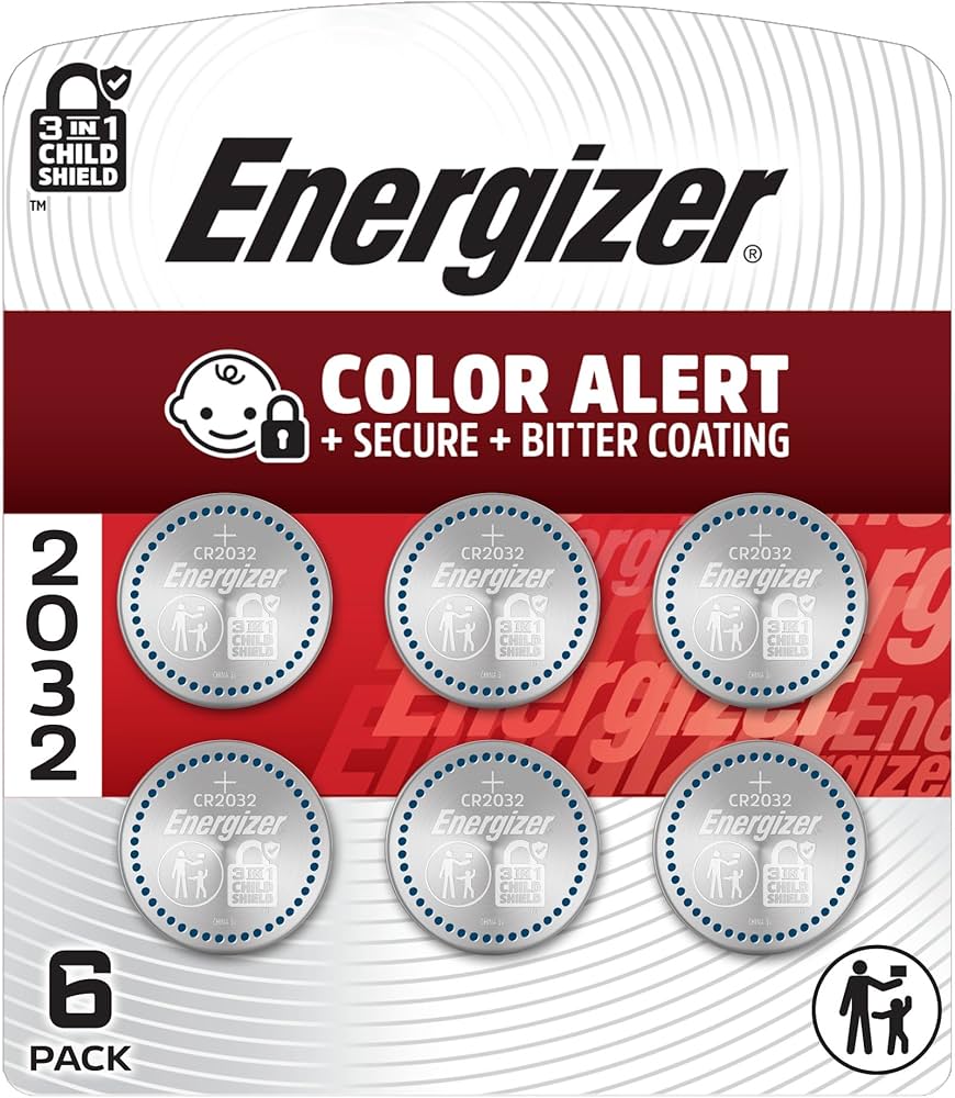 Energizer CR2032 Lithium Coin Cell Battery 6-Pack