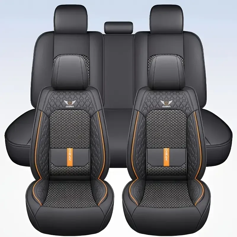 LUCKYMAN CLUB Faux Leather Seat Covers