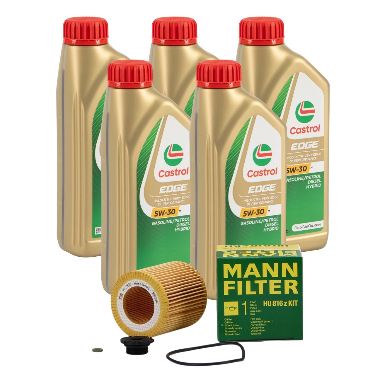 N20 Oil Change Kit Castrol Edge 5W-30 and Mann Filter