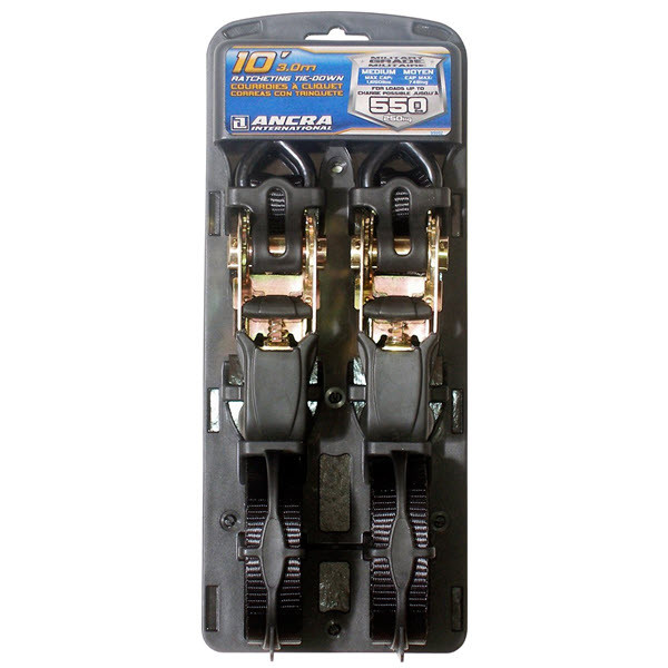 Ancra 2 inch x 27 foot Ratchet Tie-Down Straps 2-Pack