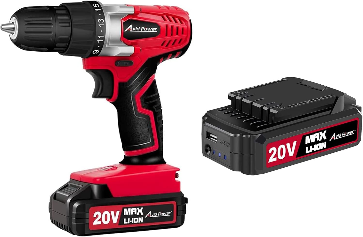 Avid Power 20V 1/2-Inch Cordless Impact Wrench