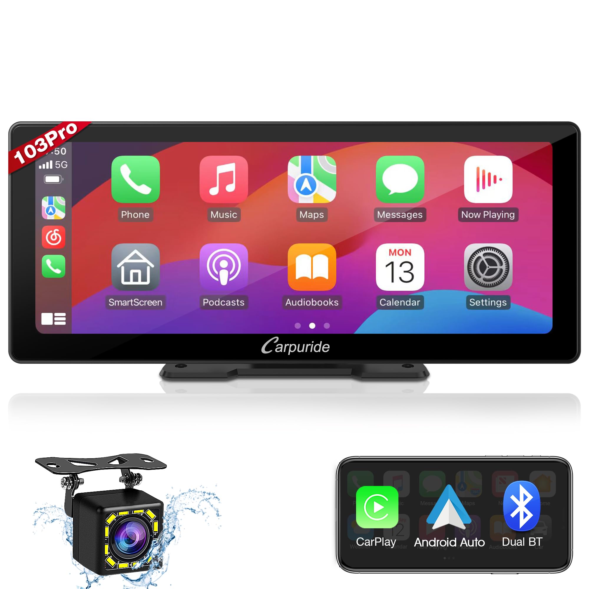 Carpuride W103 Portable 9-Inch Smart Display